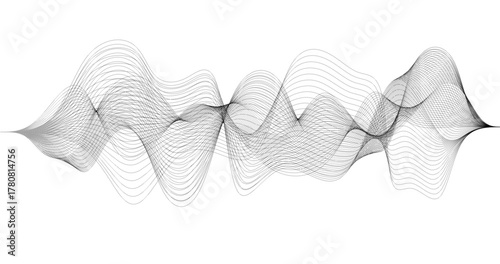 Gradient Frequency waves of Particles on Blank background for Telecommunication Technology