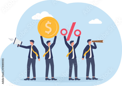  illustration of a demonstration against rising production material prices
