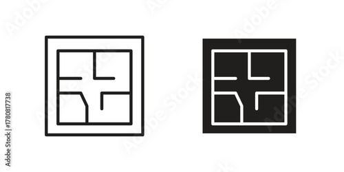 Architecture plan icon on white background. Stock vector icon