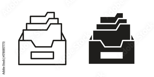 Archive icon on white background. Stock vector icon