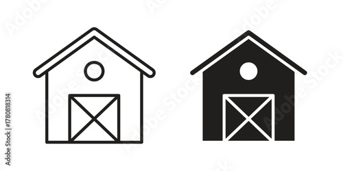 Barn icon on white background. Stock vector icon