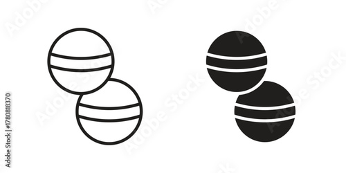 Bath salts bomb icon on white background. Stock vector icon