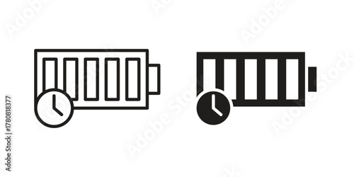 Battery life icon on white background. Stock vector icon
