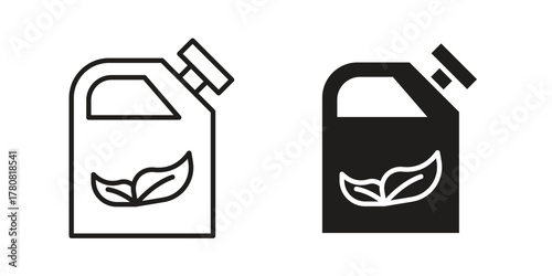 Biofuel canister icon on white background. Stock vector icon