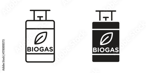 Biogas icon on white background. Stock vector icon