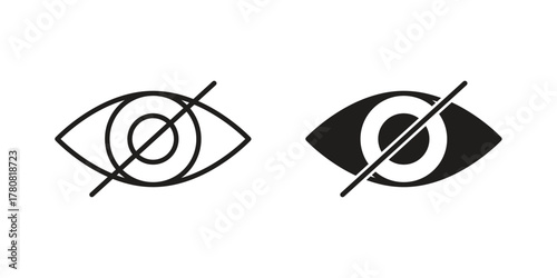 Blindness icon on white background. Stock vector icon