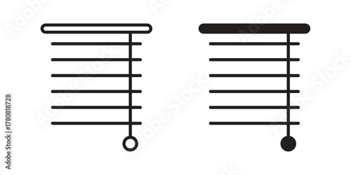 Blinds icon on white background. Stock vector icon