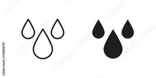 Blood drops icon on white background. Stock vector icon