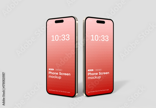 Realistic Mobile Phone Screen Mockup PSD