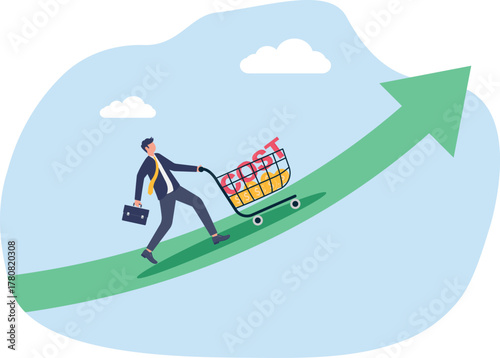  illustration of being pursued by responsibilities to settle expenses

