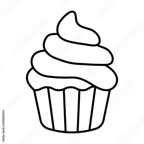 
An illustration of a black icon of a Christmas candy on a white background