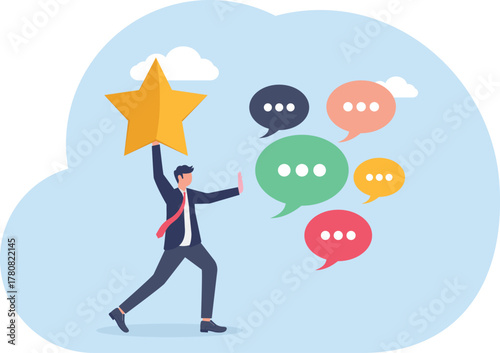 illustration of saving business quality from negative market talk effects
