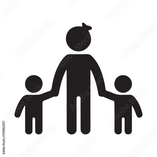 Kids welfare community solid icon