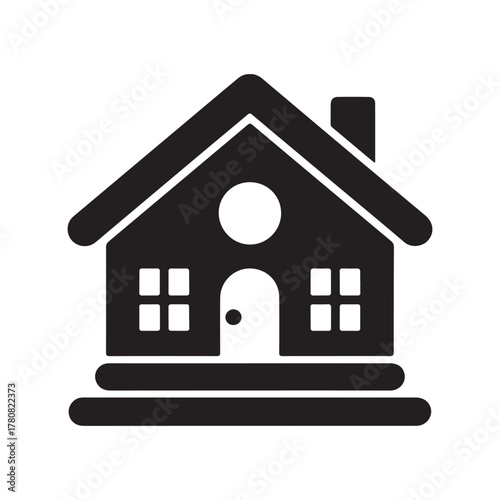 Neighborhood community house solid icon