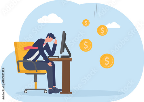 illustration of monitoring and overseeing currency valuation decline
