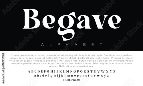 Begave typeface font with futuristic minimal design for logos, music, sports, and digital typography.