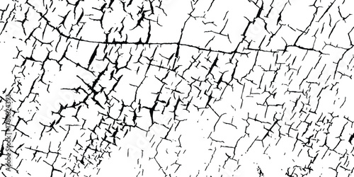 Cracked barren desert earth on transparent white background. Crack concrete white wall or Cement wall background. Broken wall background. Distressed paint crack texture, vector illustration, grunge 