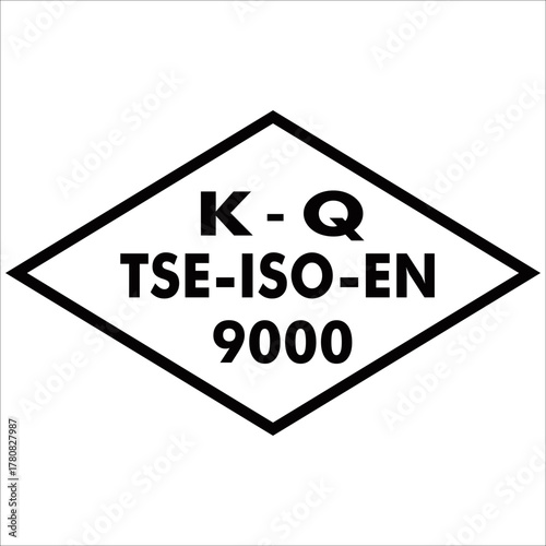 KQ TSEISOEN 9000 quality standard certification mark Vector