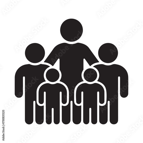 Family welfare community solid icon