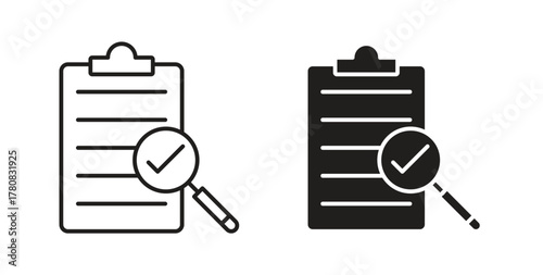 Compliance icons set. Simple line vector illustration