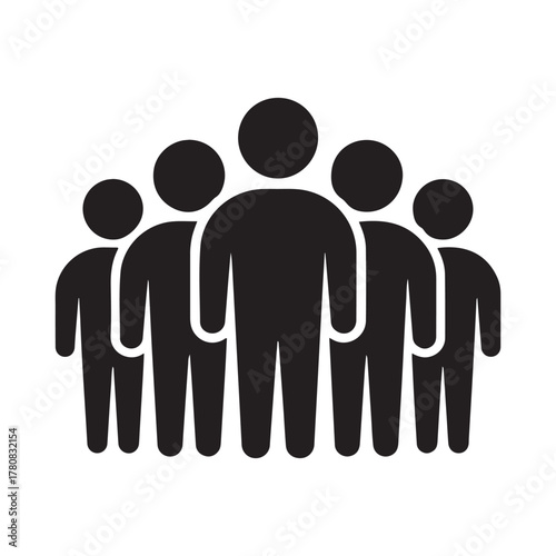 Volunteer charity group solid icon