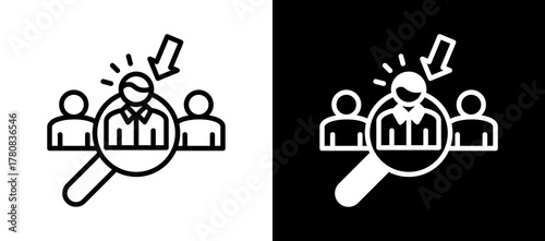 Fair Recruitment whiteblack icon