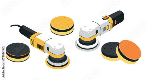Isometric orbital polishers with pads essential power tools for polishing and buffing