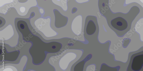 Abstract topographical map-like background with smooth, flowing contours in shades of gray, white, and subtle purple outlines, suggesting elevation or fluid movement for creative design