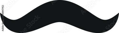 Mustache icon isolated on white background . Vintage male mustache icon . Vector illustration