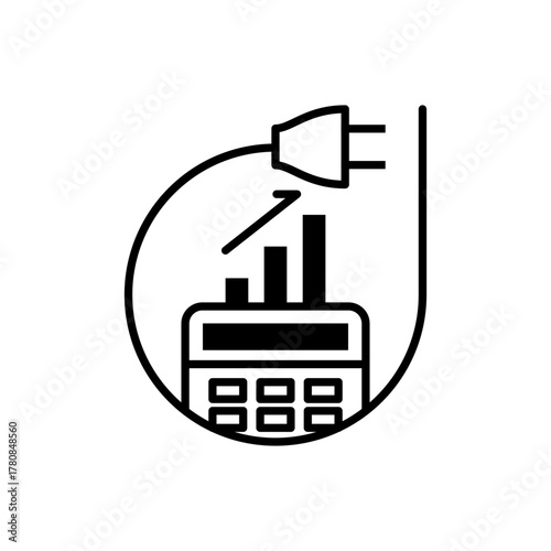 電気代の高騰をイメージしたアイコン