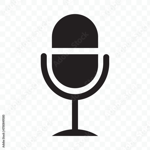 Microphone icon audio recording podcasting symbol.