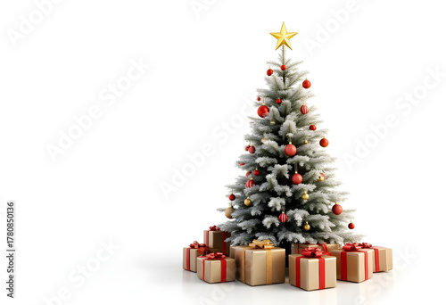 christmas tree isolated on white