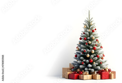 christmas tree isolated on white