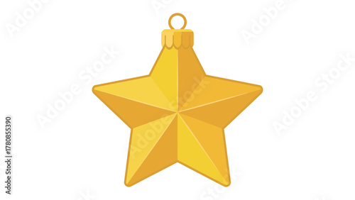 Golden Star Ornament: A meticulously crafted golden star ornament, exuding elegance and warmth, perfect for adding a touch of festive cheer and enchantment.