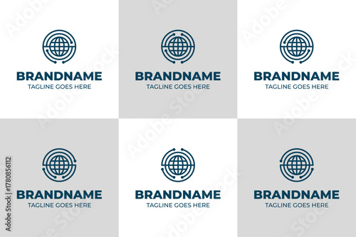 Letters AS AY AZ SA YA ZA Global Technology Logo, symbolizing innovation, connectivity, and worldwide reach