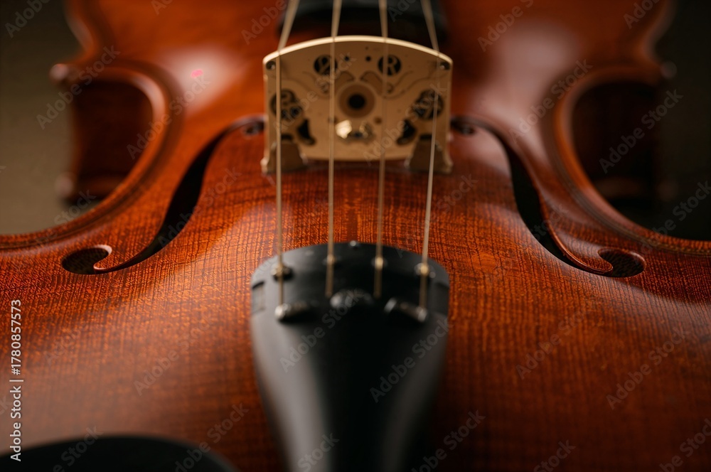 Fototapeta premium Musical instrument wood grain texture background.