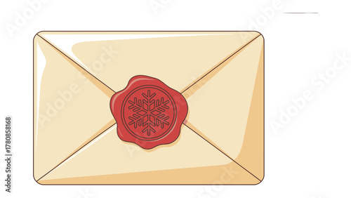 Sealed Letter of Ceremony: A simple envelope, adorned with a wax seal, embodies the timeless elegance of tradition and the anticipation of unspoken messages. 