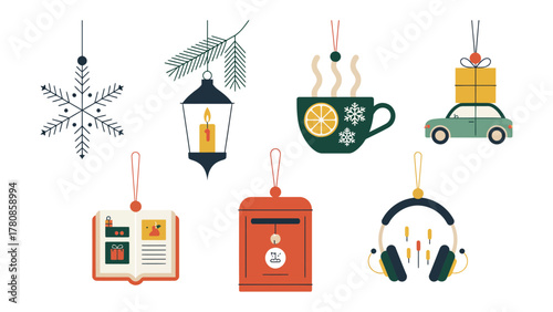 Holiday Festive Illustrations: A charming collection of festive illustrations, with holiday elements, evoking the spirit of joy and the magic of celebration