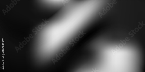 Black gradient mesh bg with noise as a seamless pattern. Soft dark vector illustration with watercolor effect and texture. Blurred abstract background