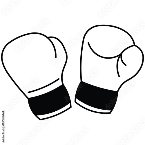 Boxing glove icon illustration isolated vector sign symbol on white background