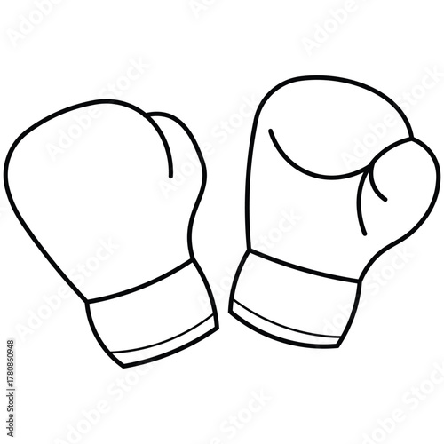 Boxing glove icon illustration isolated vector sign symbol on white background