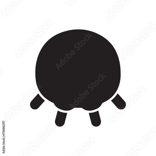 udder icon silhouette vector flat illustration design on white background