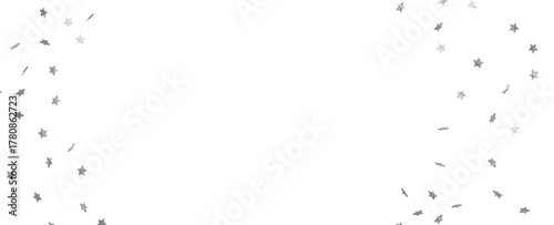 Silver stars border 3d