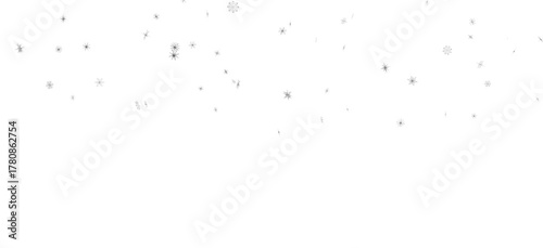 Snowflake Ballet: Exquisite 3D Illustration of Descending Festive Snowflakes in Motion