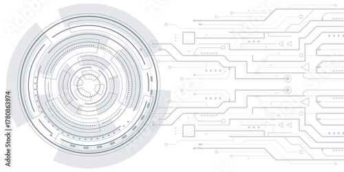 Engineering industry. New technologies. Artificial intelligence. Vector illustration