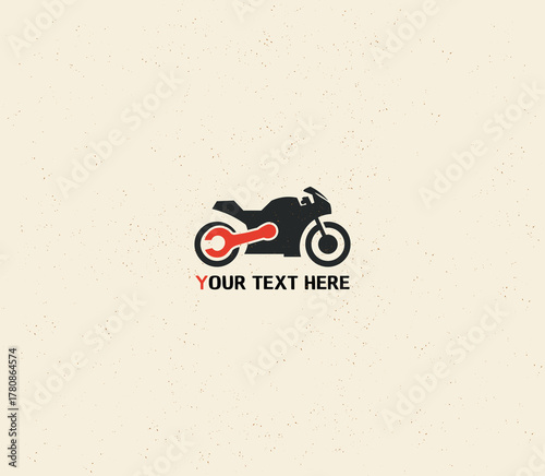 Vintage motorcycle logo — stylish and bold design perfect for biker brands and custom garages.