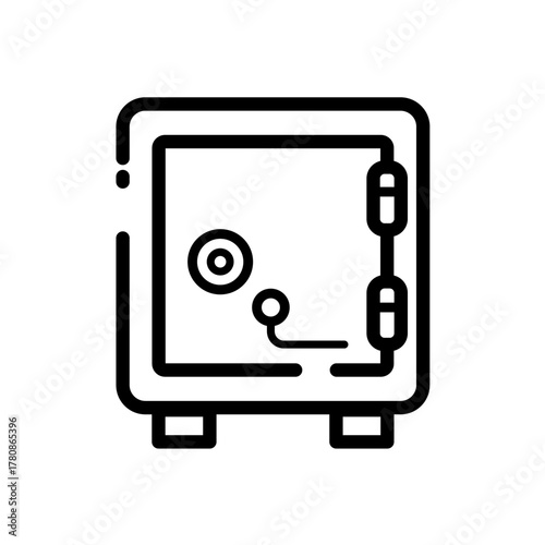 safe, strongbox - vector icon