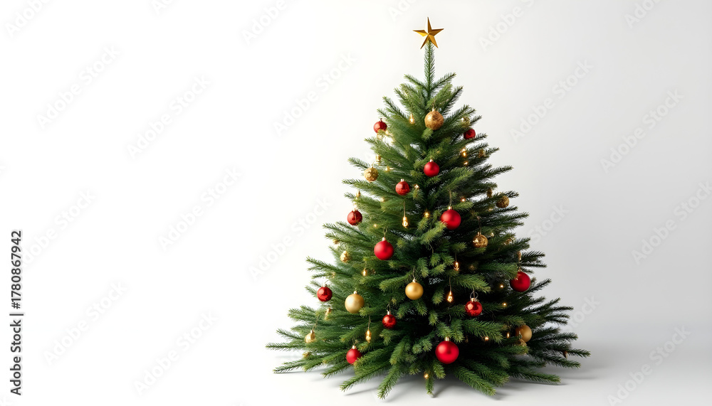 Obraz premium christmas tree isolated on white