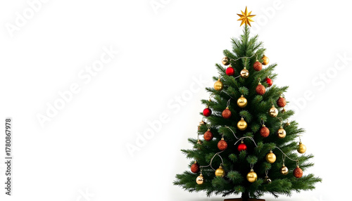 christmas tree isolated on white