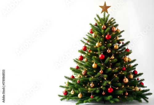 christmas tree isolated on white